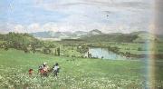 Hans Thoma The Rhine Near Sackingen (nn02) oil painting artist